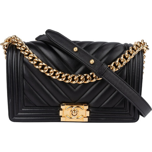 Chanel quilted chevron boy - chevron,
