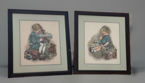 Vintage punto croce ragazzo - , e