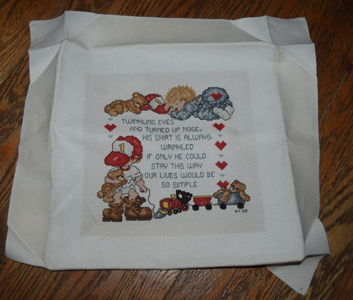 Punto croce rifinito baby - croce,