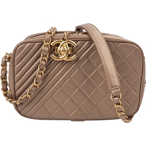 Chanel quilted leather camera - leather,